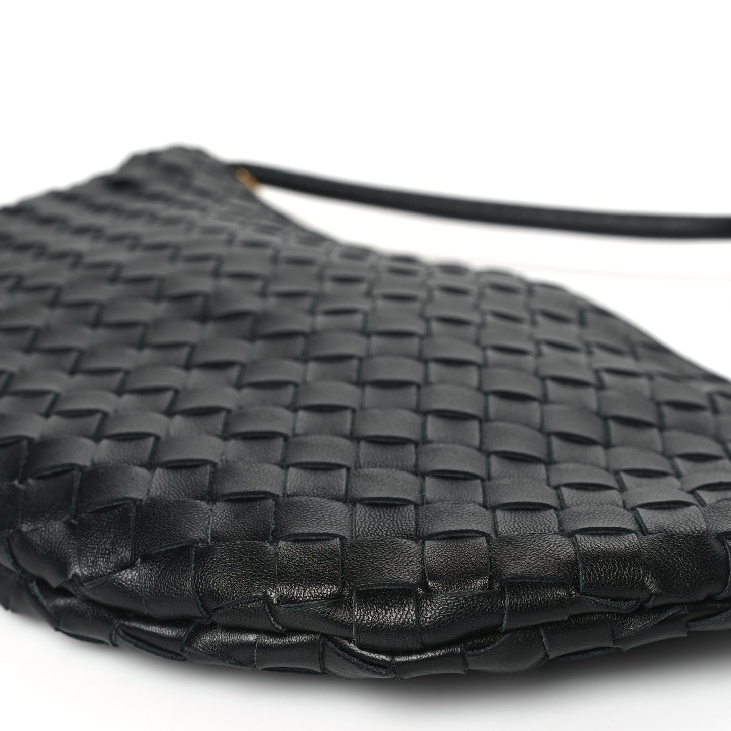 Nappa Intrecciato Medium Turn Pouch Black
