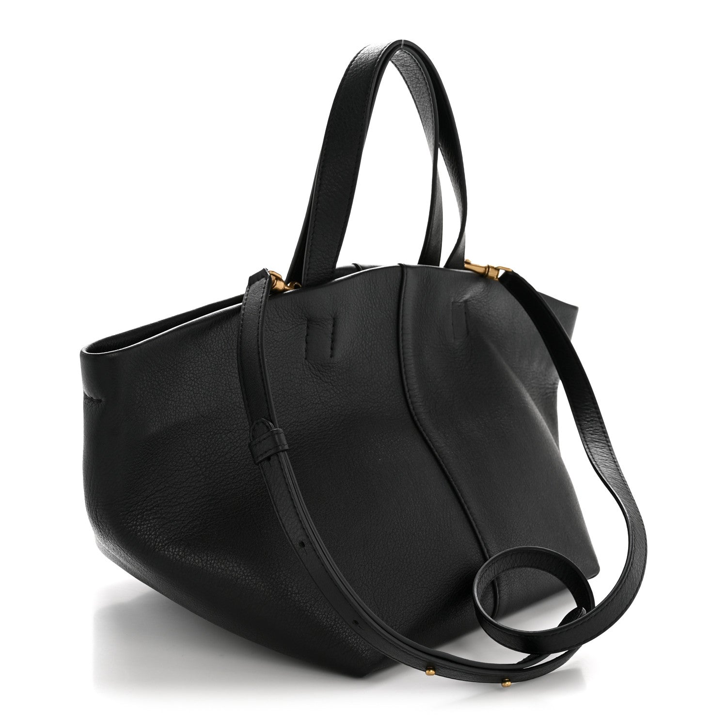 Mansur Gavriel Calfskin Mini Tulipano Bag Black 3 of 12