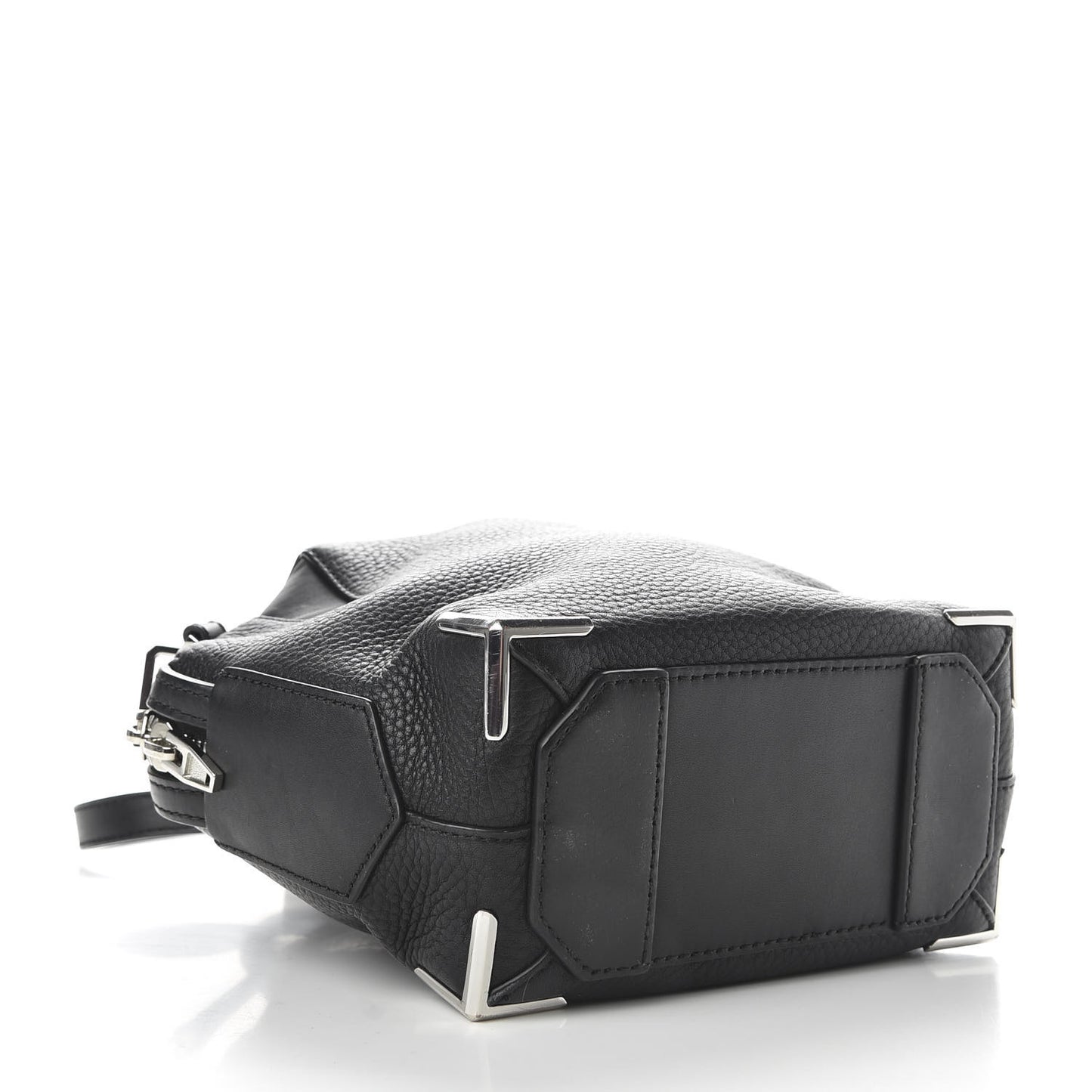 Pebbled Calfskin Mini Emile Black Silver Hardware
