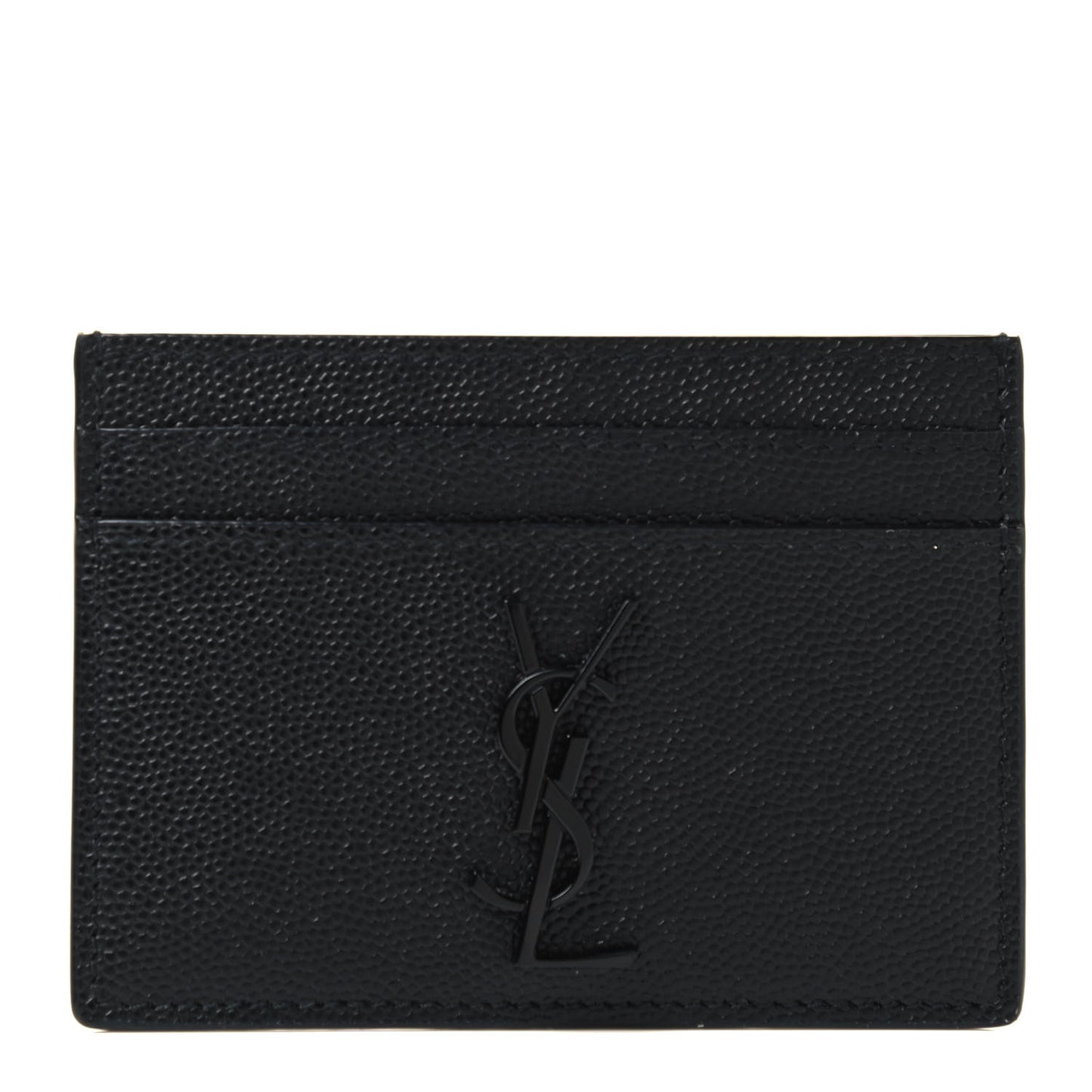 Grain De Poudre Monogram Credit Card Case Black