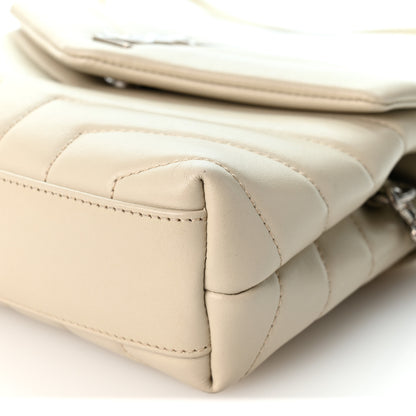 Saint Laurent Calfskin Y Quilted Monogram Toy Loulou Crossbody Bag Blanc Vintage 9 of 10