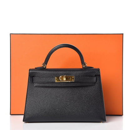 Hermes Epsom Mini Kelly Sellier 20 Black 33 of 33