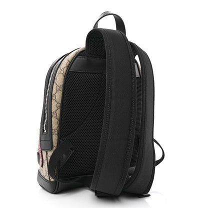 Gucci GG Supreme Monogram Lightning Embroidered Small Day Backpack Black 3 of 10