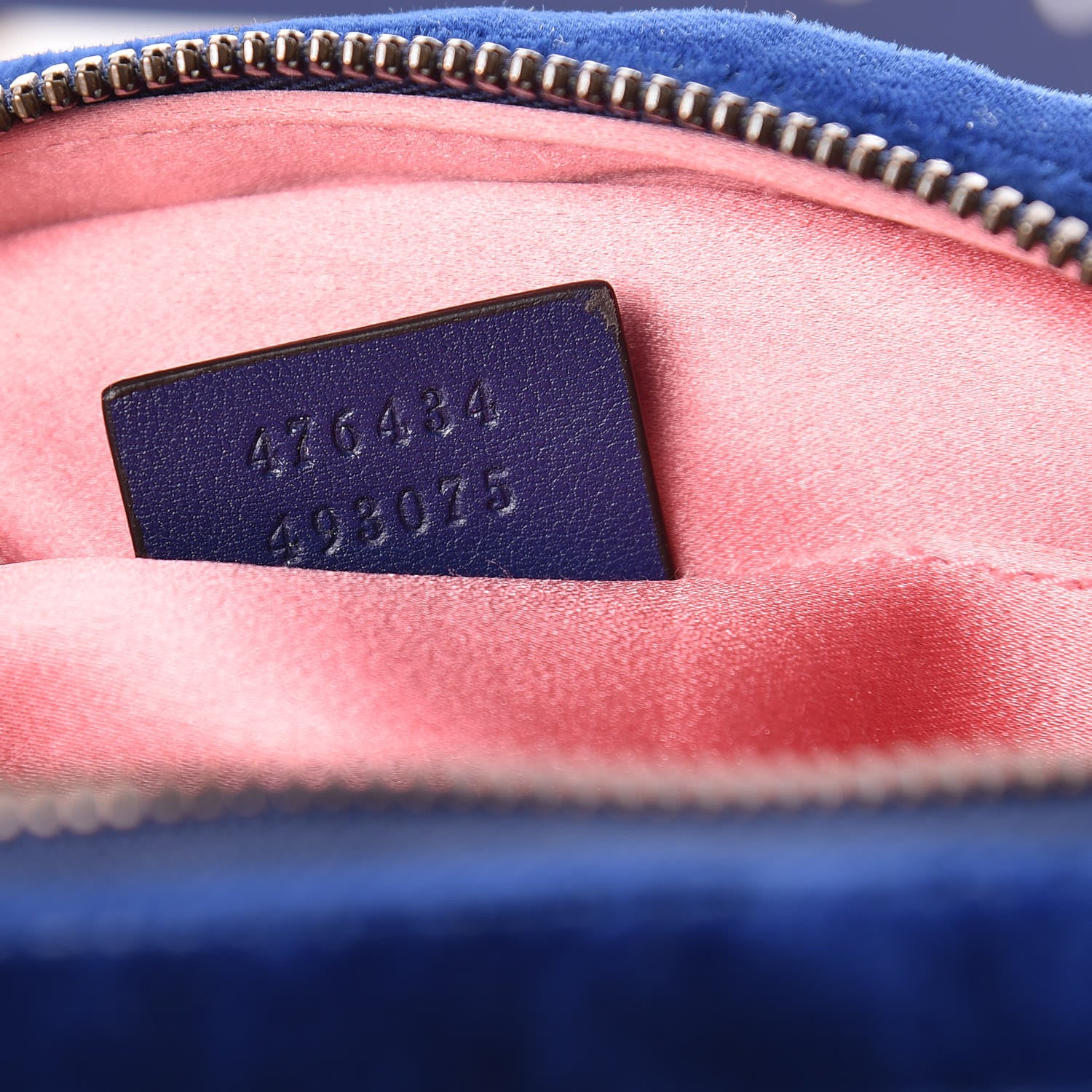 Gucci Velvet Matelasse GG Marmont Belt Bag 95 38 Cobalt Blue 7 of 10