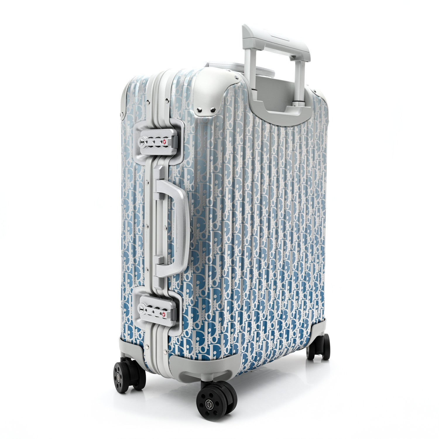 Christian Dior X RIMOWA Aluminum Gradient Cabin Luggage Blue Multi 2 of 12