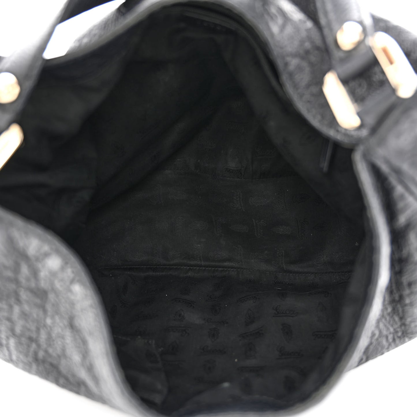 Guccissima Large New Ladies Web Hobo Black