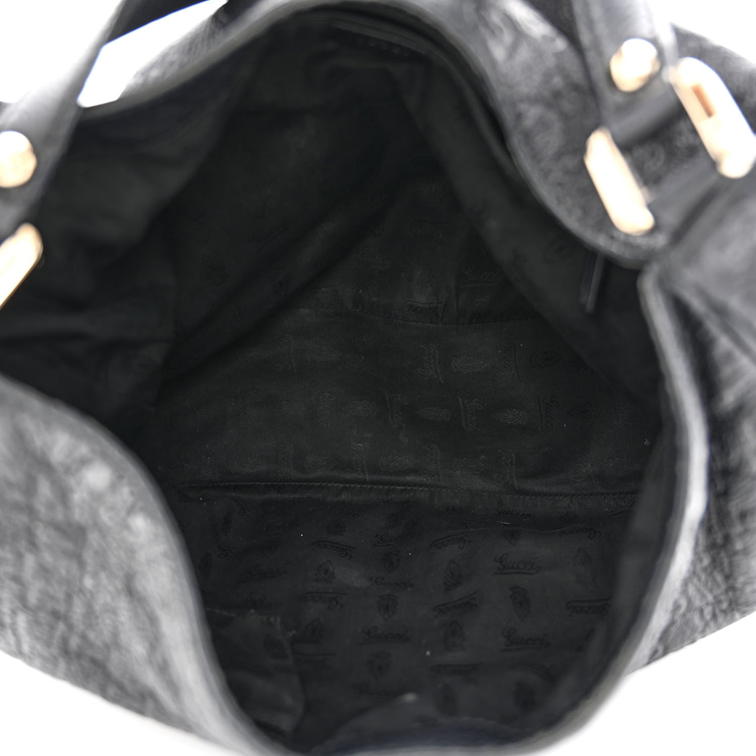 Gucci Guccissima Large New Ladies Web Hobo Black 5 of 14