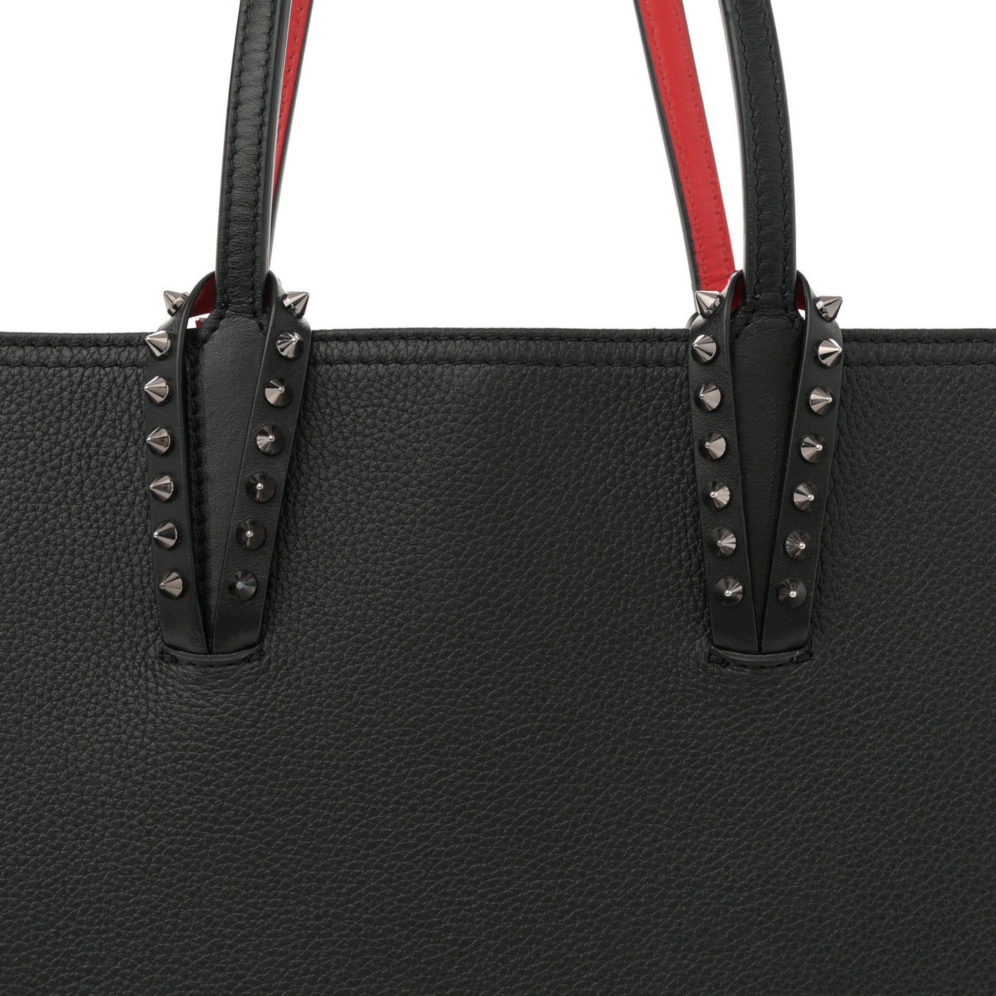 Calfskin Empire Spikes Small East West Cabata Tote Black