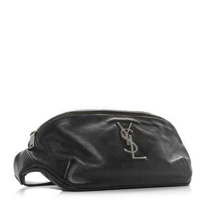 Saint Laurent Lambskin Monogram Belt Bag Black 4 of 10