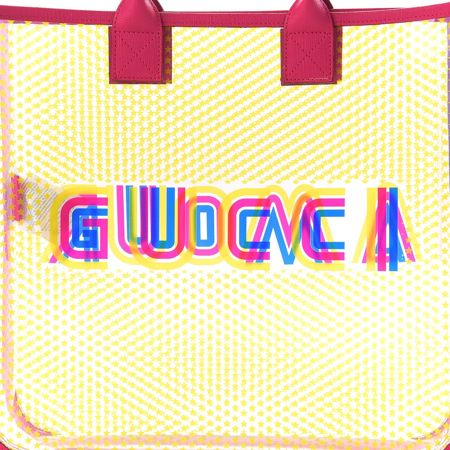 Vinyl Gucci Amour Stars Childrens Tote Multicolor Glass Bright Fuxia