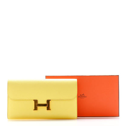 Hermes Epsom Constance Long Wallet Lime 16 of 16