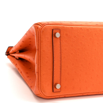 Hermes Ostrich Birkin 30 Tangerine 9 of 11