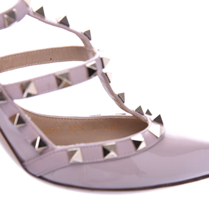 Valentino Garavani Patent Rockstud Ankle Strap Pumps 40.5 Poudre 9 of 10