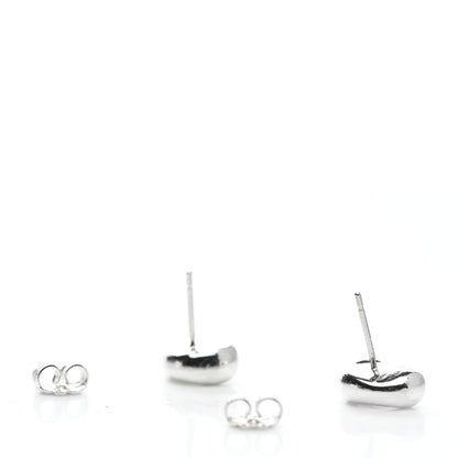 Tiffany Sterling Silver 9mm Elsa Peretti Bean Earrings 3 of 4