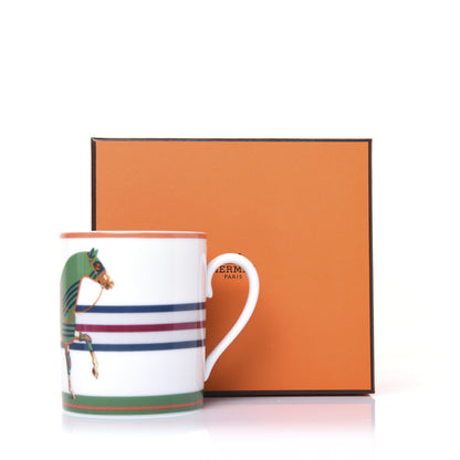 Hermes Porcelain Cheval A La Couverture Mug Set of 3 13 of 14