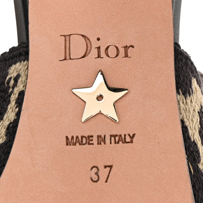 Christian Dior Mizza Cotton Ribbon Embroidered J'Adior Slingback 65mm Pumps 37 Beige 6 of 11