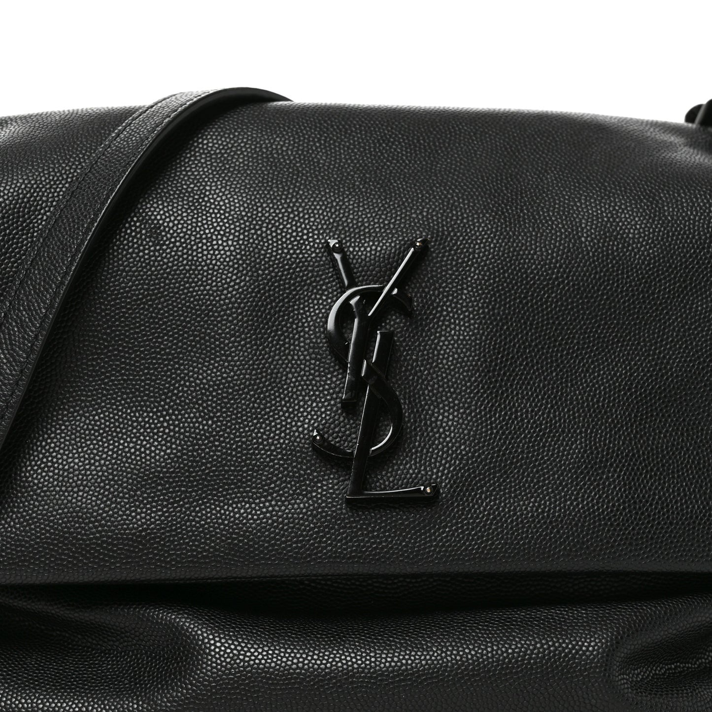 Grain De Poudre Medium West Hollywood Monogram Fold-Over Black