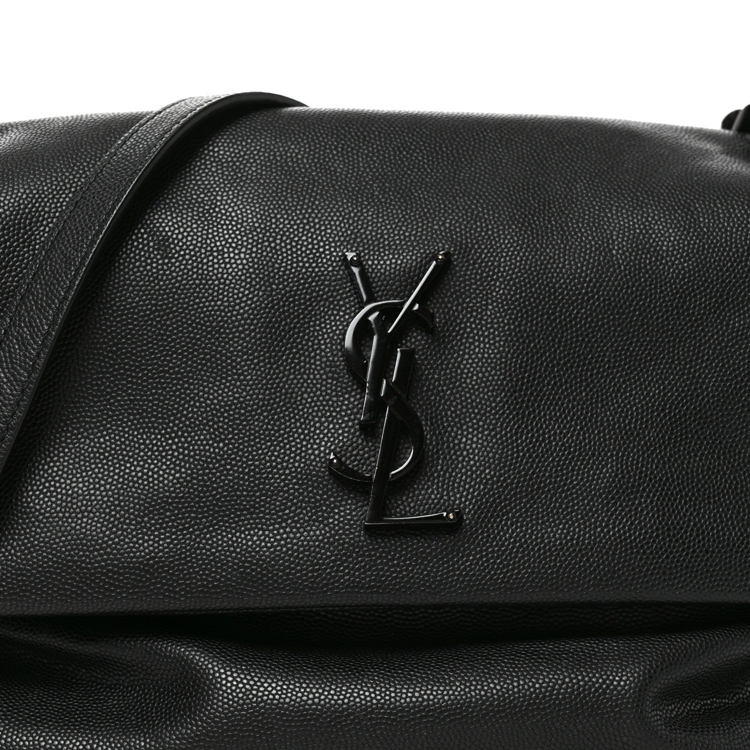 Saint Laurent Grain De Poudre Medium West Hollywood Monogram Fold-Over Black 8 of 10