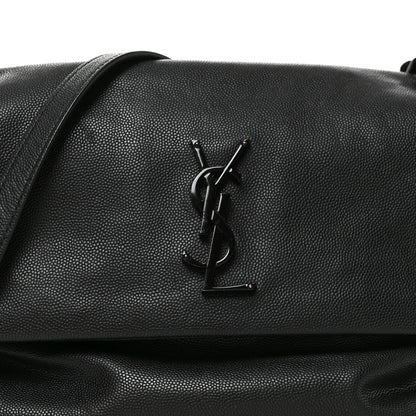 Saint Laurent Grain De Poudre Medium West Hollywood Monogram Fold-Over Black 8 of 10