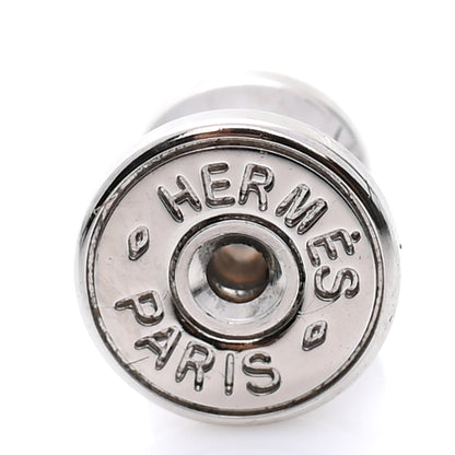 Hermes Swift Palladium Loop Earrings Black 8 of 8
