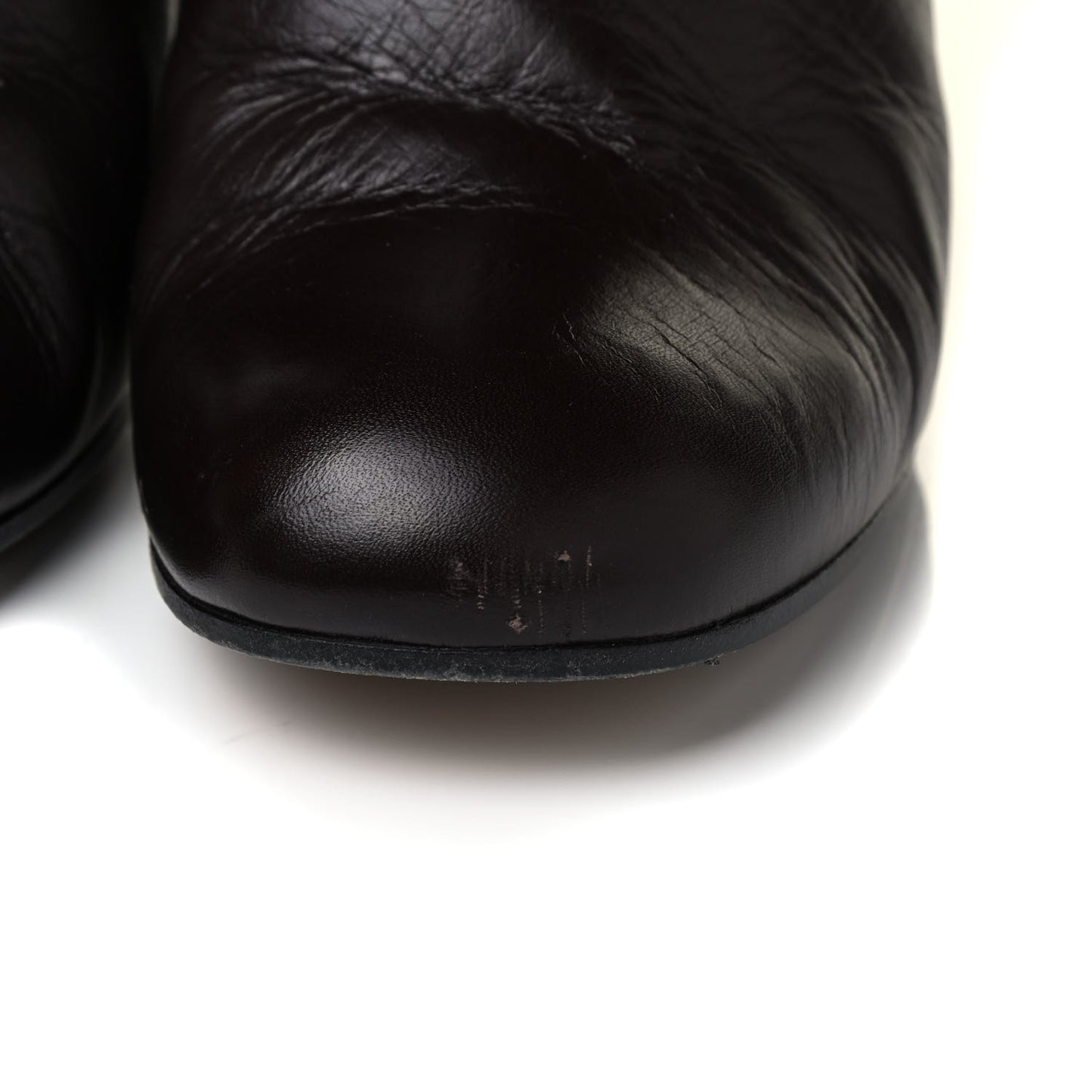 Calfskin CC Turnlock Ankle Boots 40 Brown