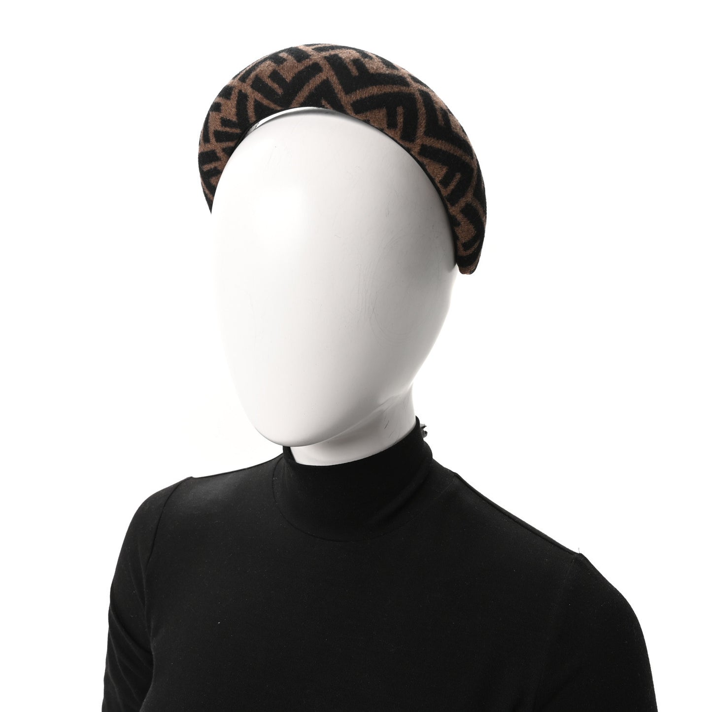Wool Cashmere FF Logo Headband Tobacco