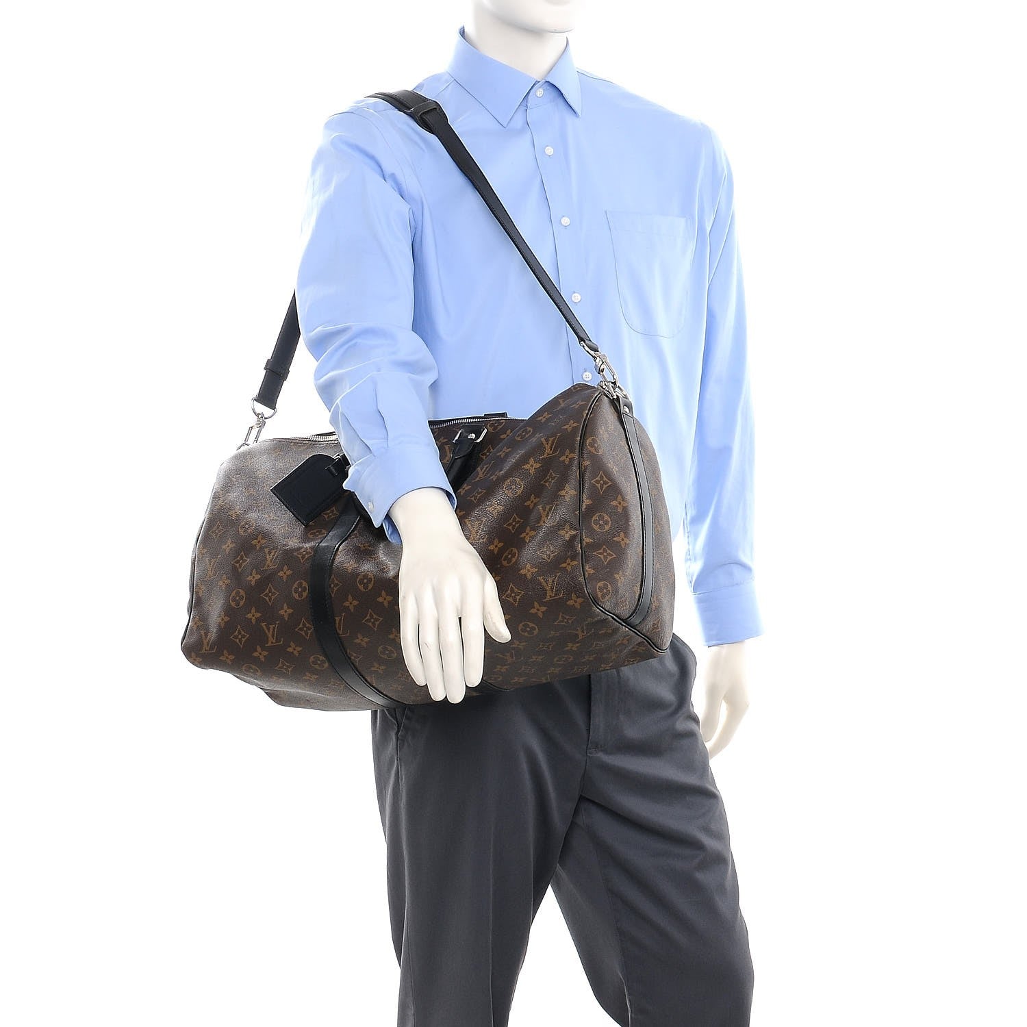 Louis Vuitton Monogram Macassar Keepall Bandouliere 45 2 of 11