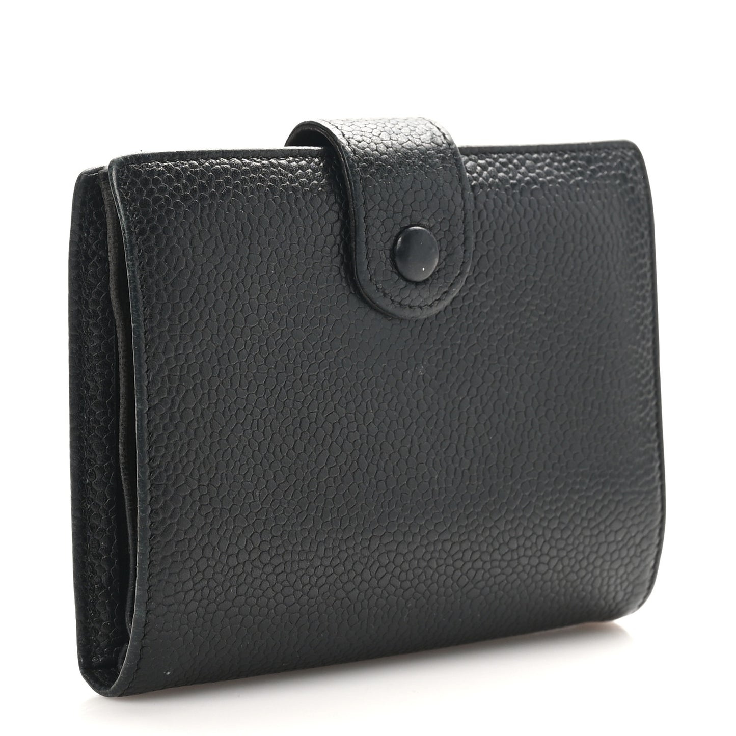 Caviar Timeless CC Compact French Wallet Black