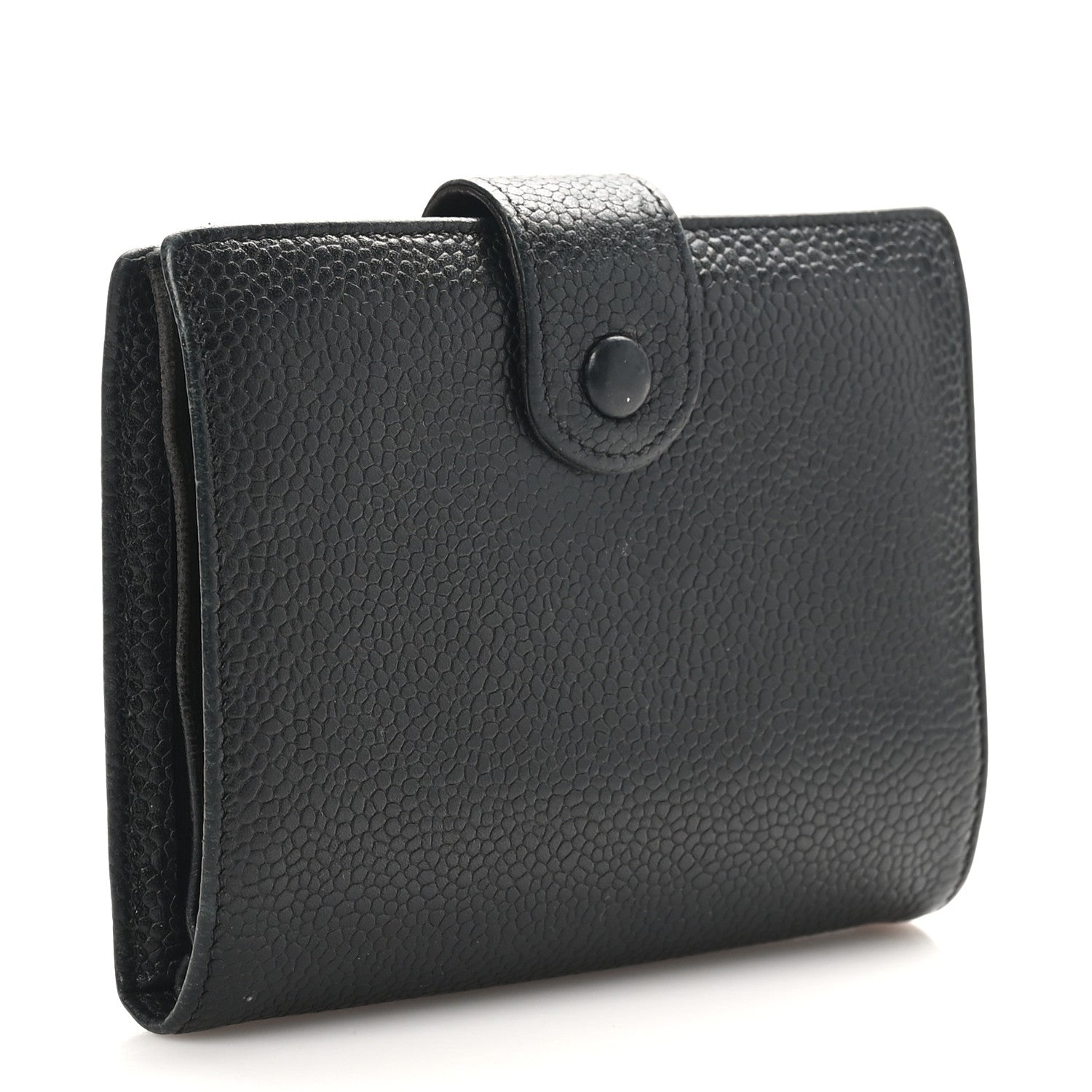 Chanel Caviar Timeless CC Compact French Wallet Black 3 of 9