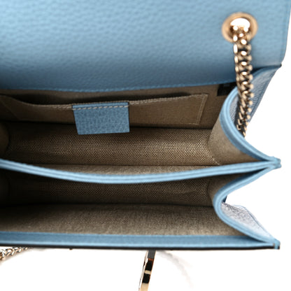 Gucci Dollar Calfskin Small Interlocking G Shoulder Bag Mineral Blue 5 of 14