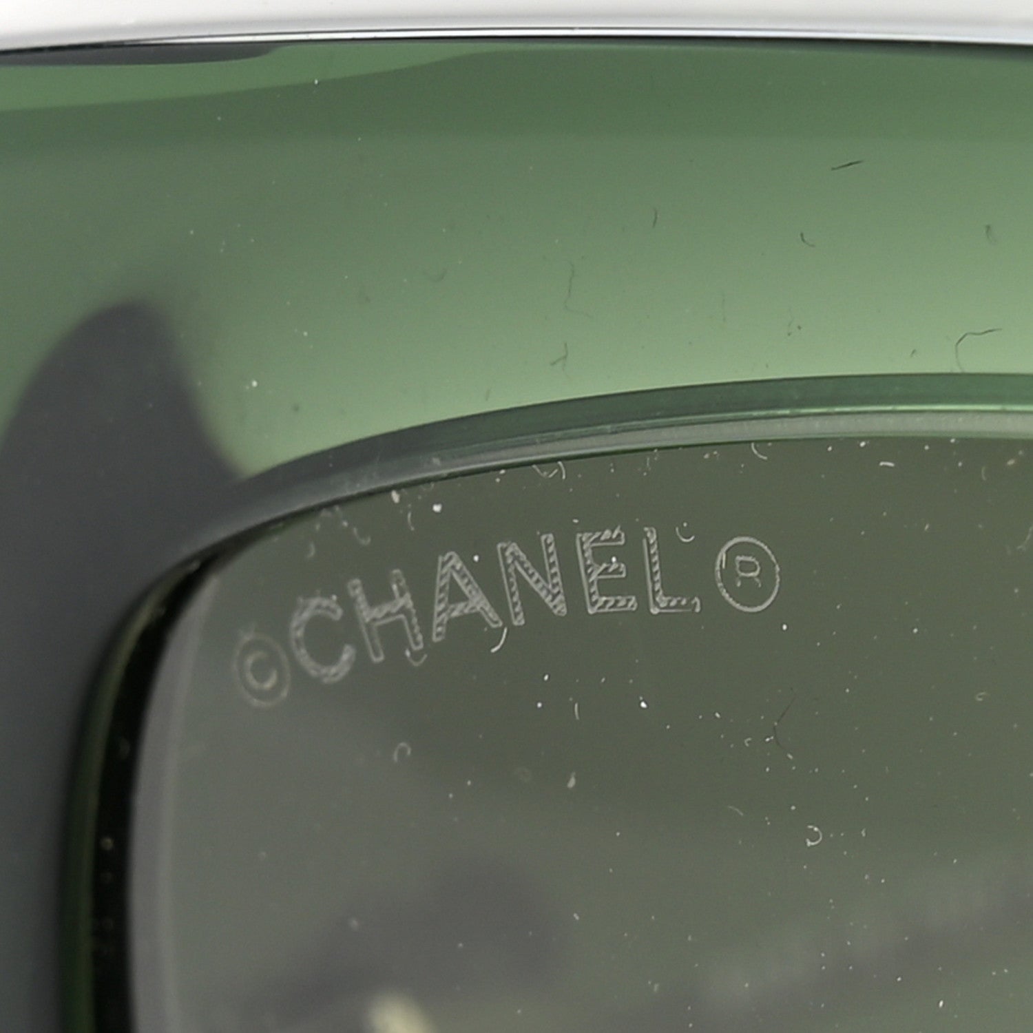Chanel Acetate Pearl Rectangle Sunglasses 5480-H Dark Green 7 of 8
