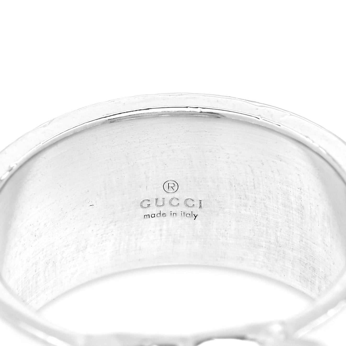 Sterling Silver 10mm Interlocking G Band Ring 55.7.25