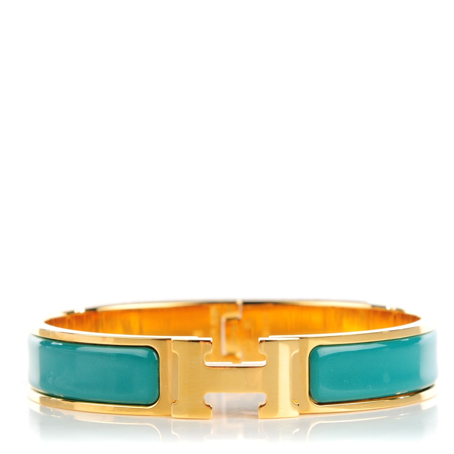 Enamel Narrow Clic Clac H Bracelet GM Emeraude