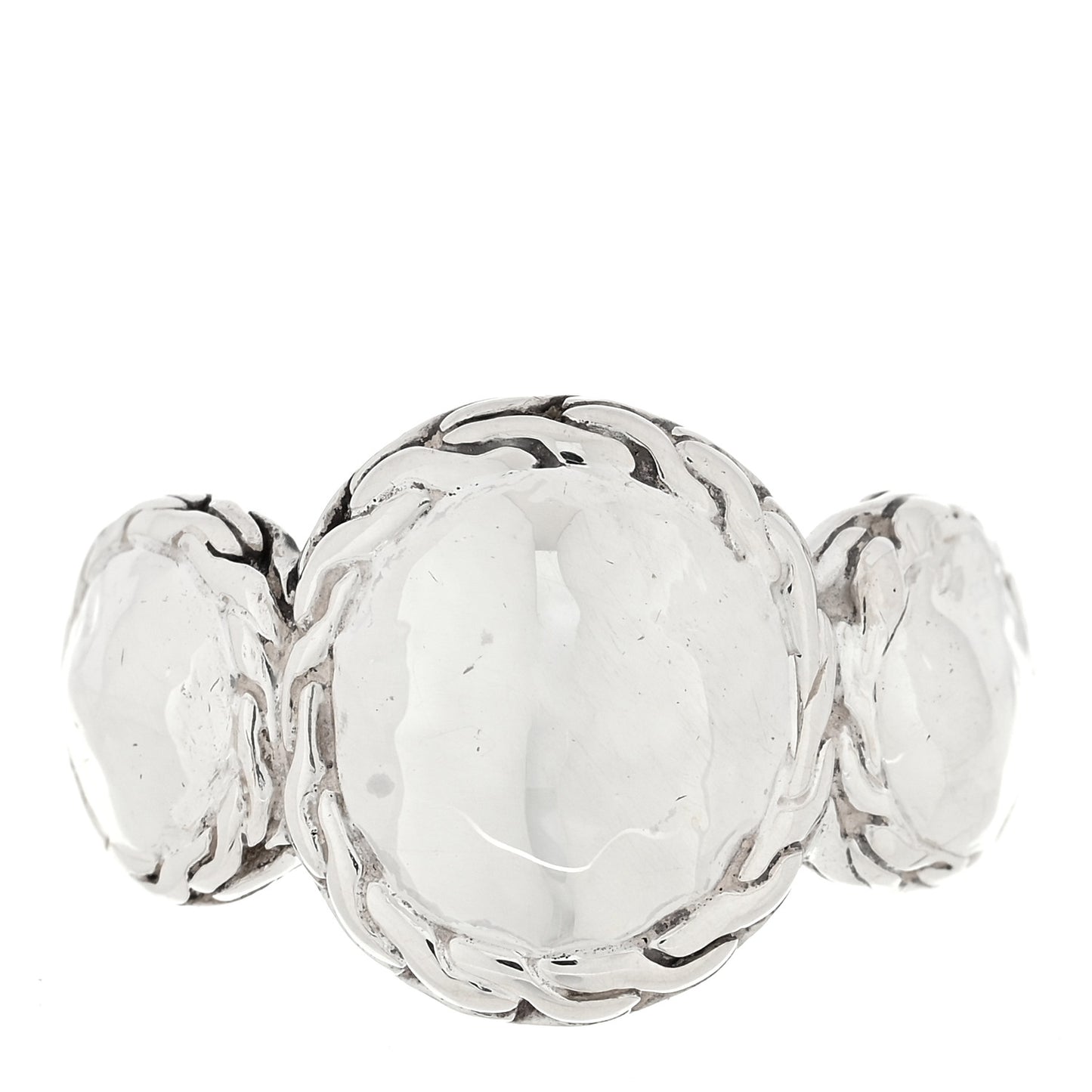 Sterling Silver Palu Hammered Ring 52 6