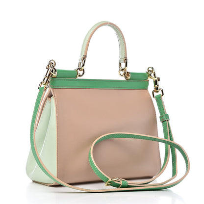 Dolce & Gabbana Dauphine Mini Miss Sicily Satchel Pink Green 3 of 21
