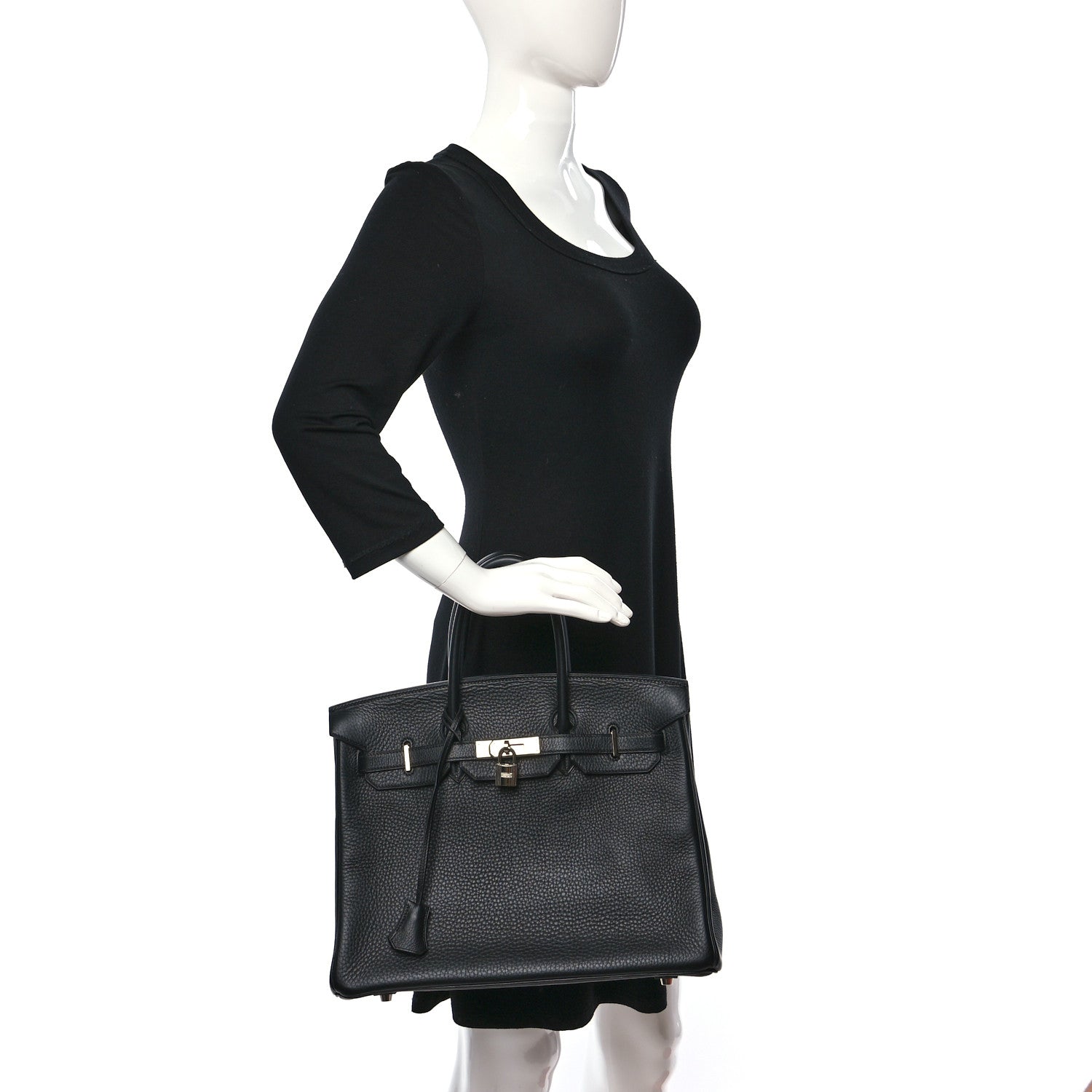 Hermes Taurillon Clemence Birkin 35 Black 2 of 14