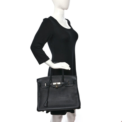 Hermes Taurillon Clemence Birkin 35 Black 2 of 14