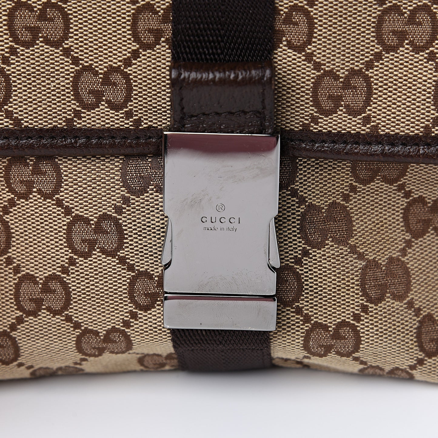 Monogram Waist Pouch Bag Dark Brown