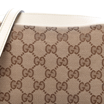 Gucci Monogram Dollar Calfskin Mini Bree Messenger Bag Beige Ebony Avoire 10 of 10