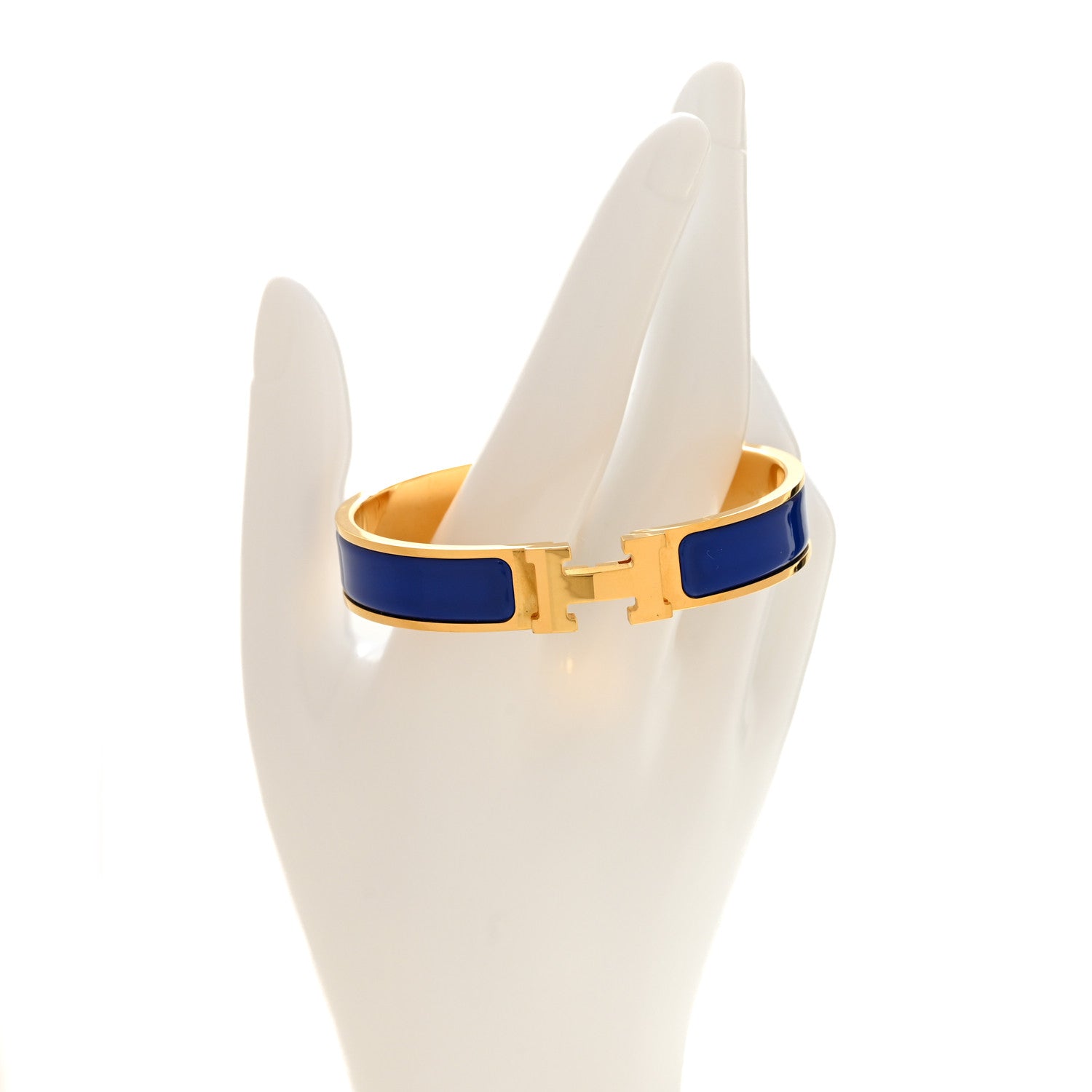 Hermes Narrow Enamel Clic Clac H Bracelet PM Bleu Royal 2 of 5