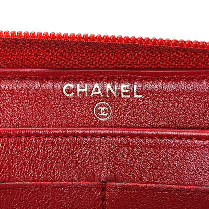 Chanel Caviar Large Timeless CC Zip Around Wallet Red 7 of 10