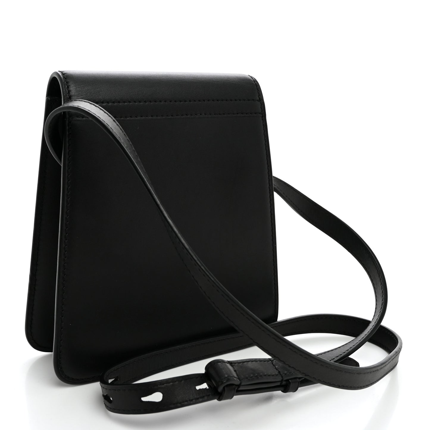 Smooth Calfskin North South Kaia Satchel Black