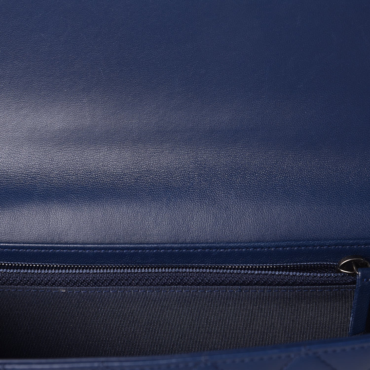 Chanel Lambskin Quilted Boy Wallet On Removable Chain WOC Navy Blue 7 of 13