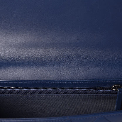 Chanel Lambskin Quilted Boy Wallet On Removable Chain WOC Navy Blue 7 of 13