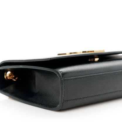 Saint Laurent Grain De Poudre Small Monogram Kate Satchel Black 9 of 10