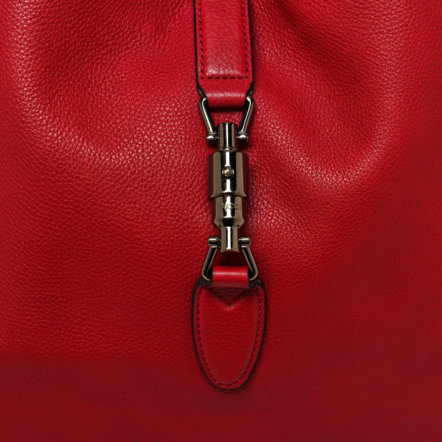 Gucci Cellarius Calfskin Large New Jackie Nouveau Fringe Hobo Red Flame 7 of 13