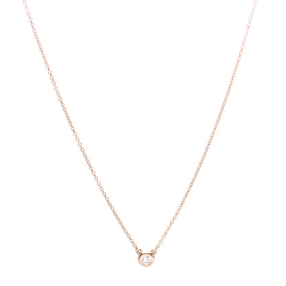Tiffany 18K Yellow Gold Diamond .12ct Elsa Peretti Diamonds by the Yard Pendant Necklace 1 of 5