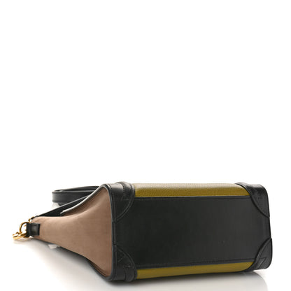Celine Baby Grained Calfskin Nubuck Nano Tri-Color Luggage Olive 4 of 12