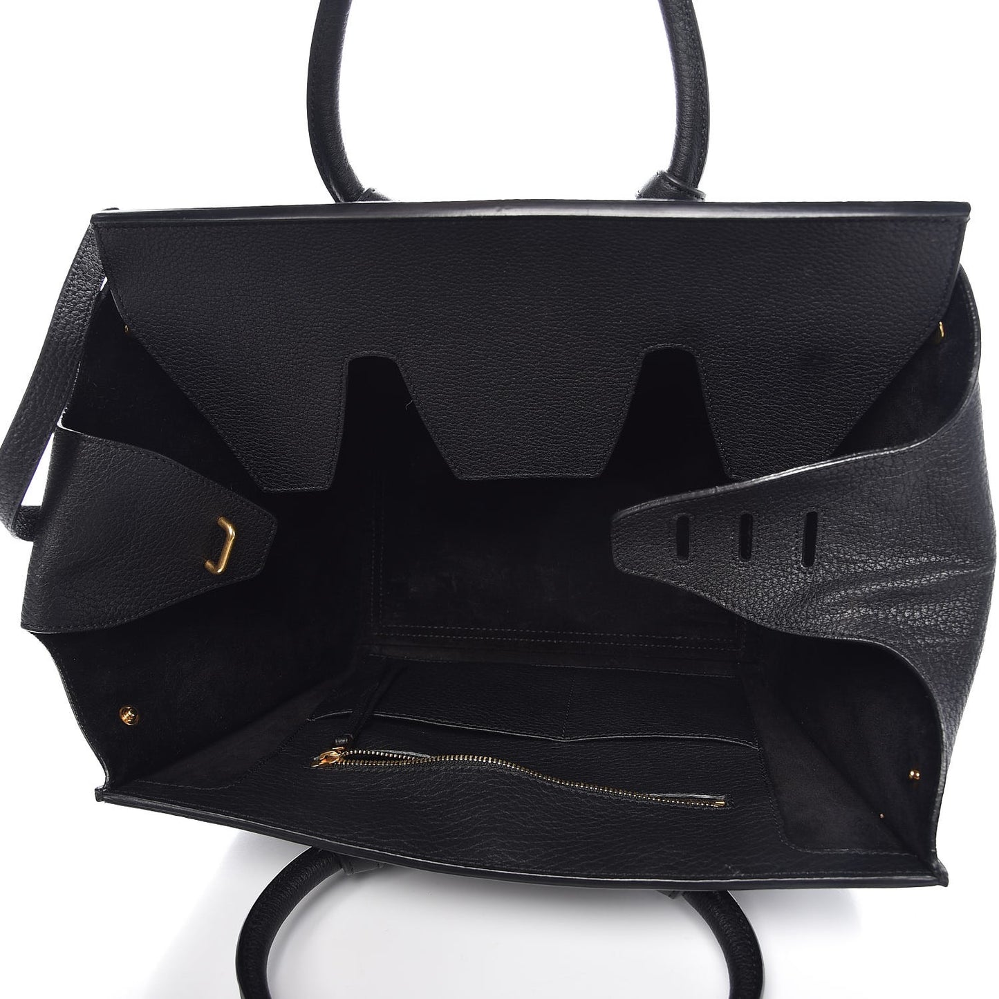 Crisped Calfskin Small Tie Knot Tote Black