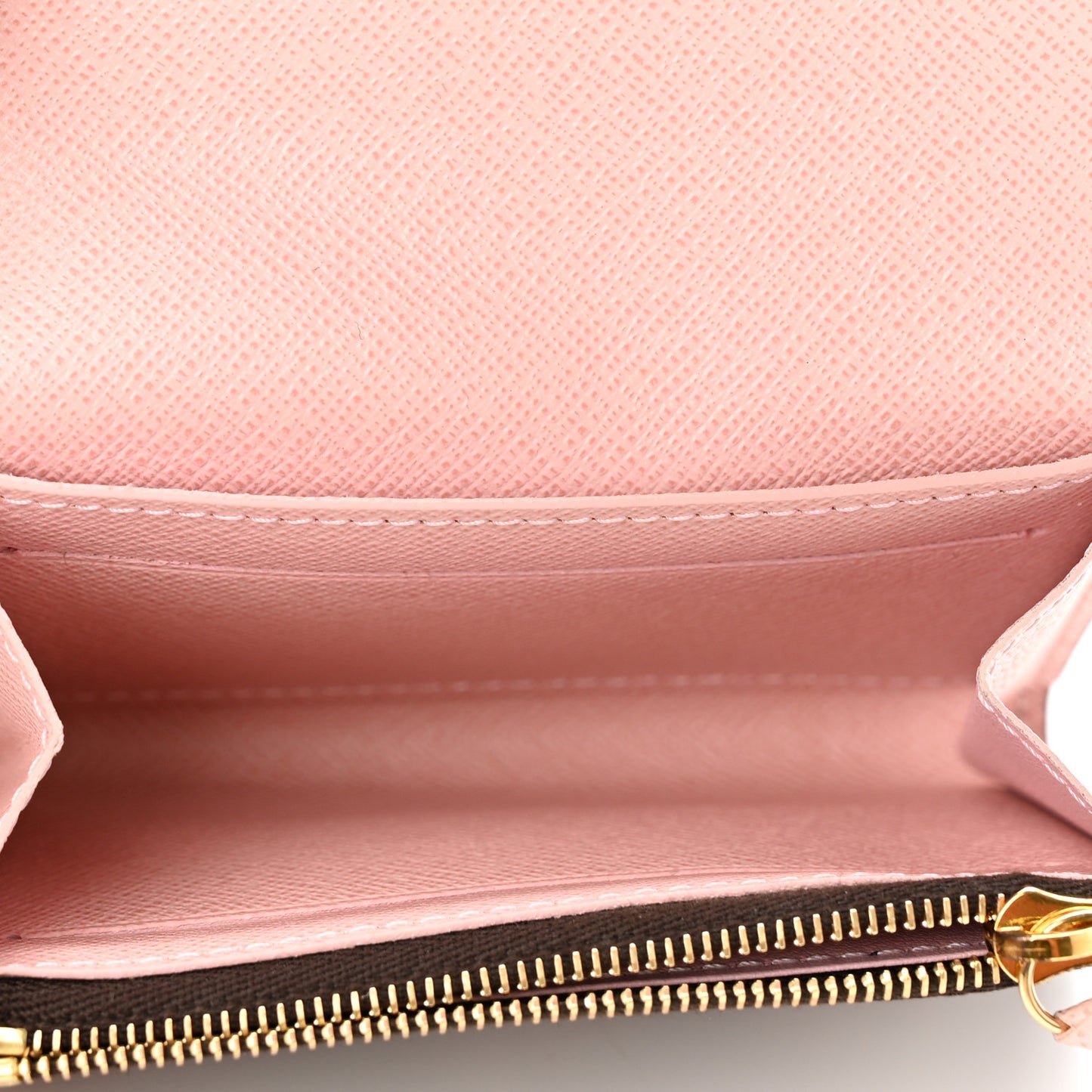Damier Ebene Rosalie Coin Purse Rose Ballerine